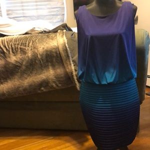 XSCAPE Turq/Purpl Dress Size 14